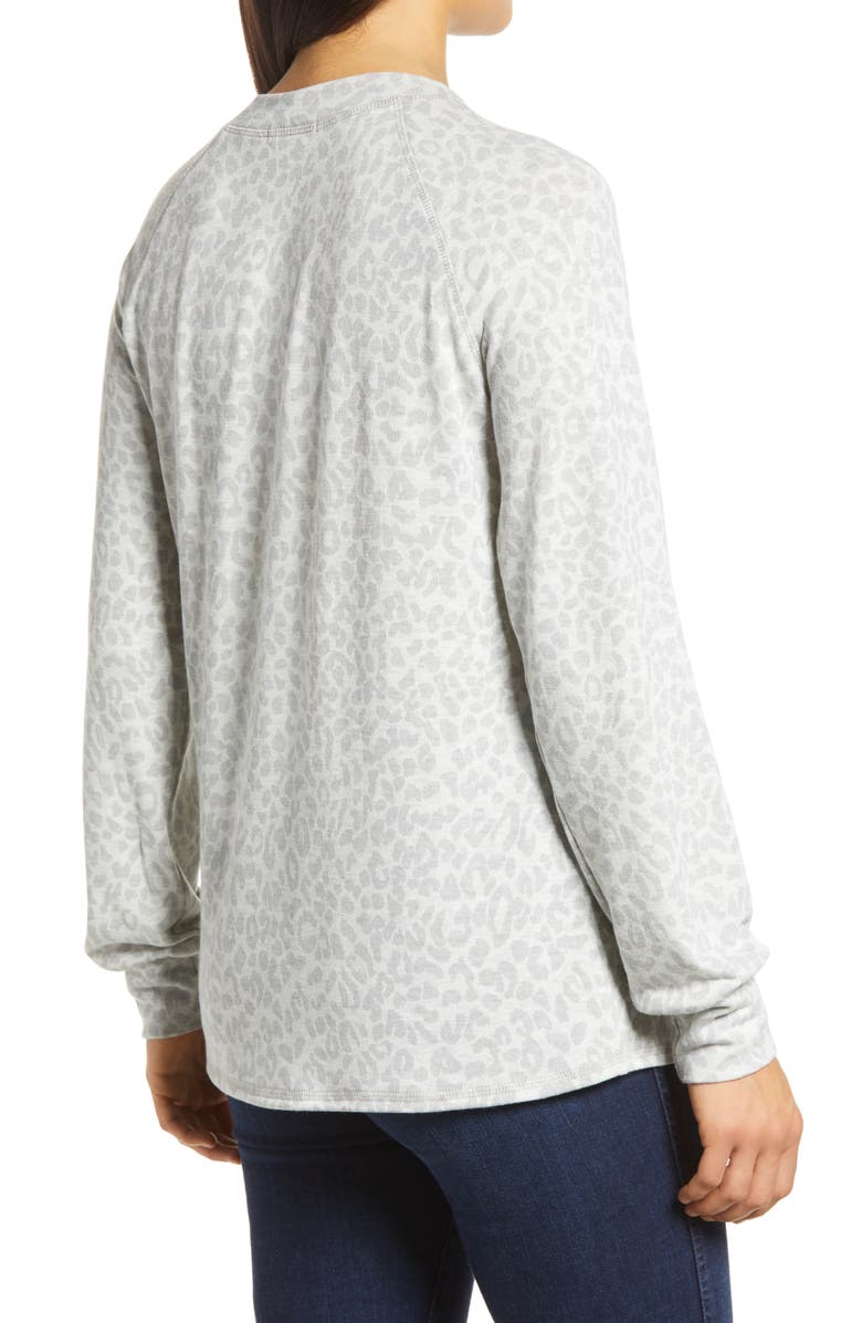 Loveappella Animal Print Raglan Pullover, Alternate, color, 