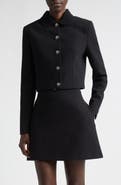 Versace Medusa '95 Double Face Virgin Wool Crepe Crop Jacket