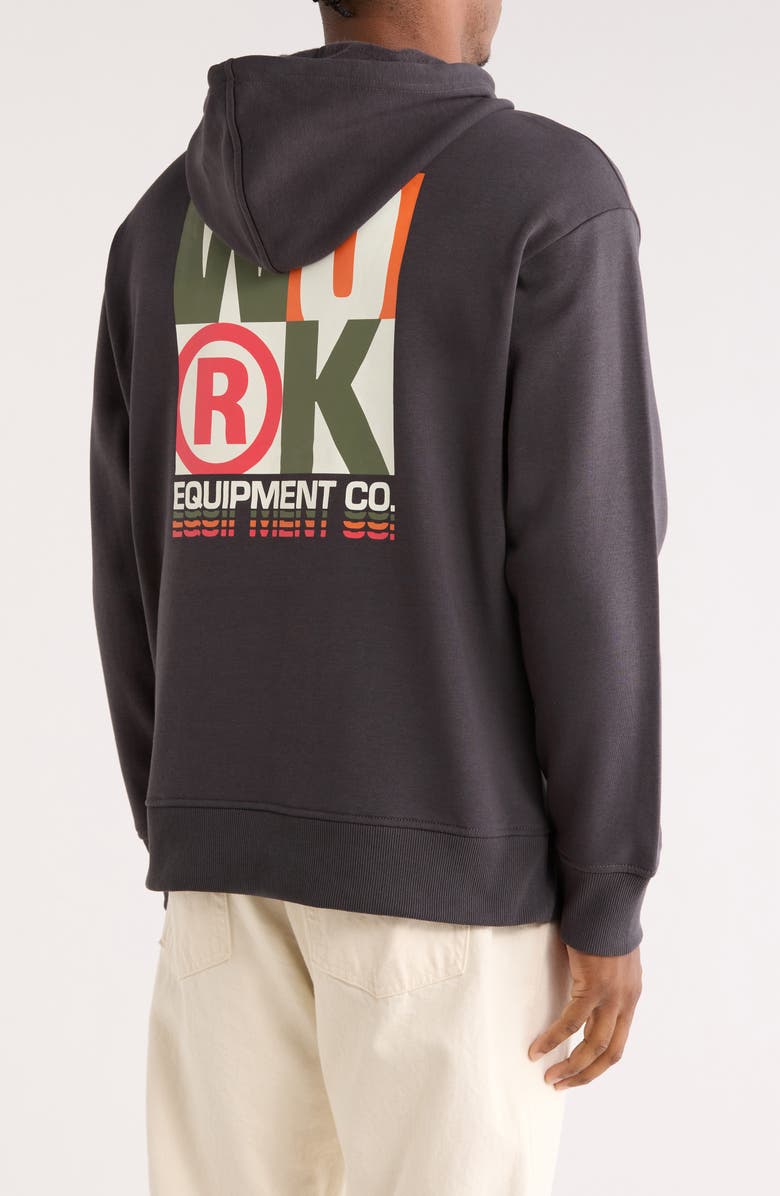 CAT WWR Relaxed Fit Graphic Hoodie, Alternate, color, Washed Black