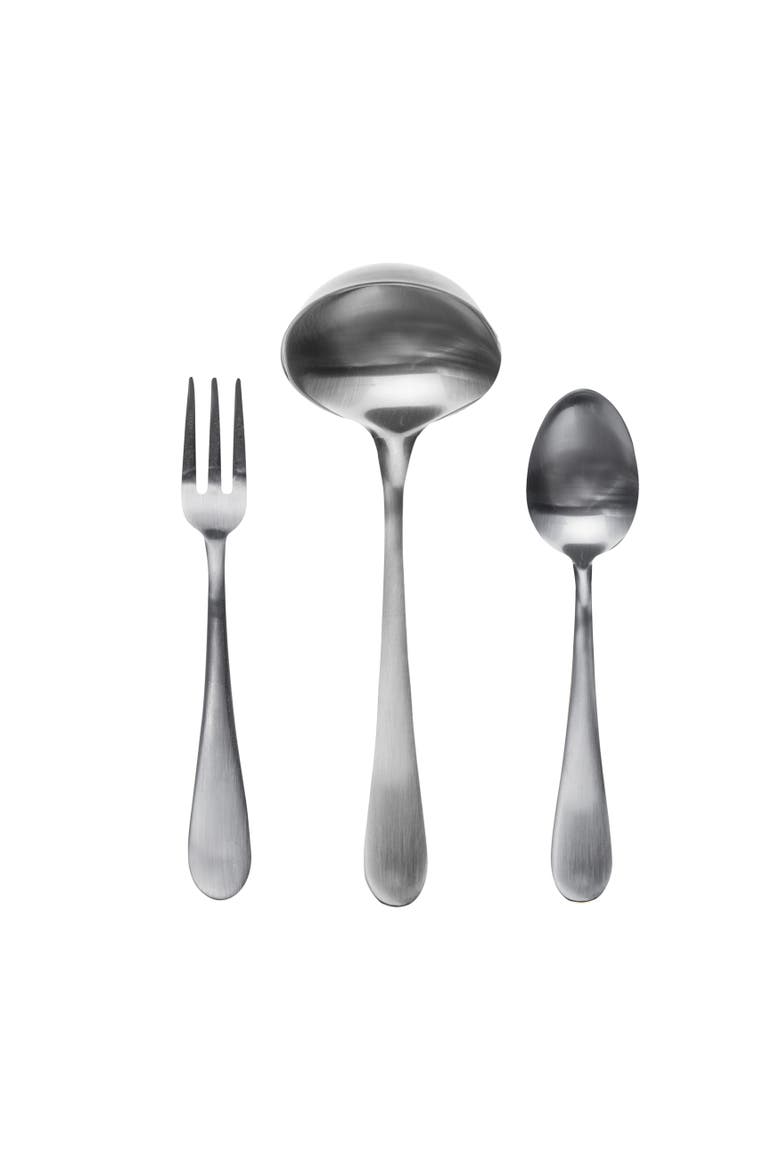 Natura Serving Set - 3 Pieces, Alternate, color, Ice Silver
