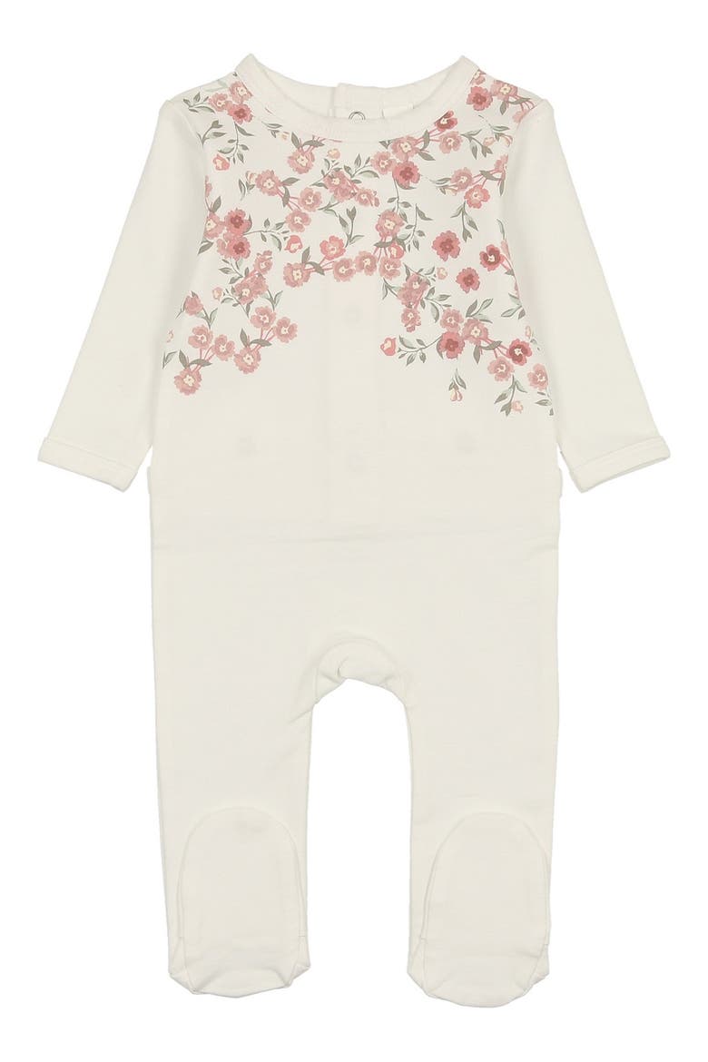 Floral Print Footie, Main, color, FLORAL