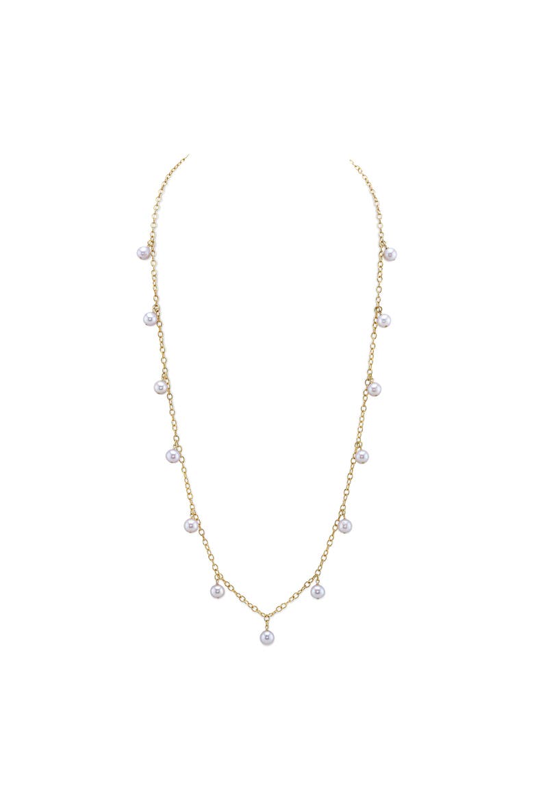 White Freshwater Pearl Isabella Necklace, Main, color, Yellow Gold Fill