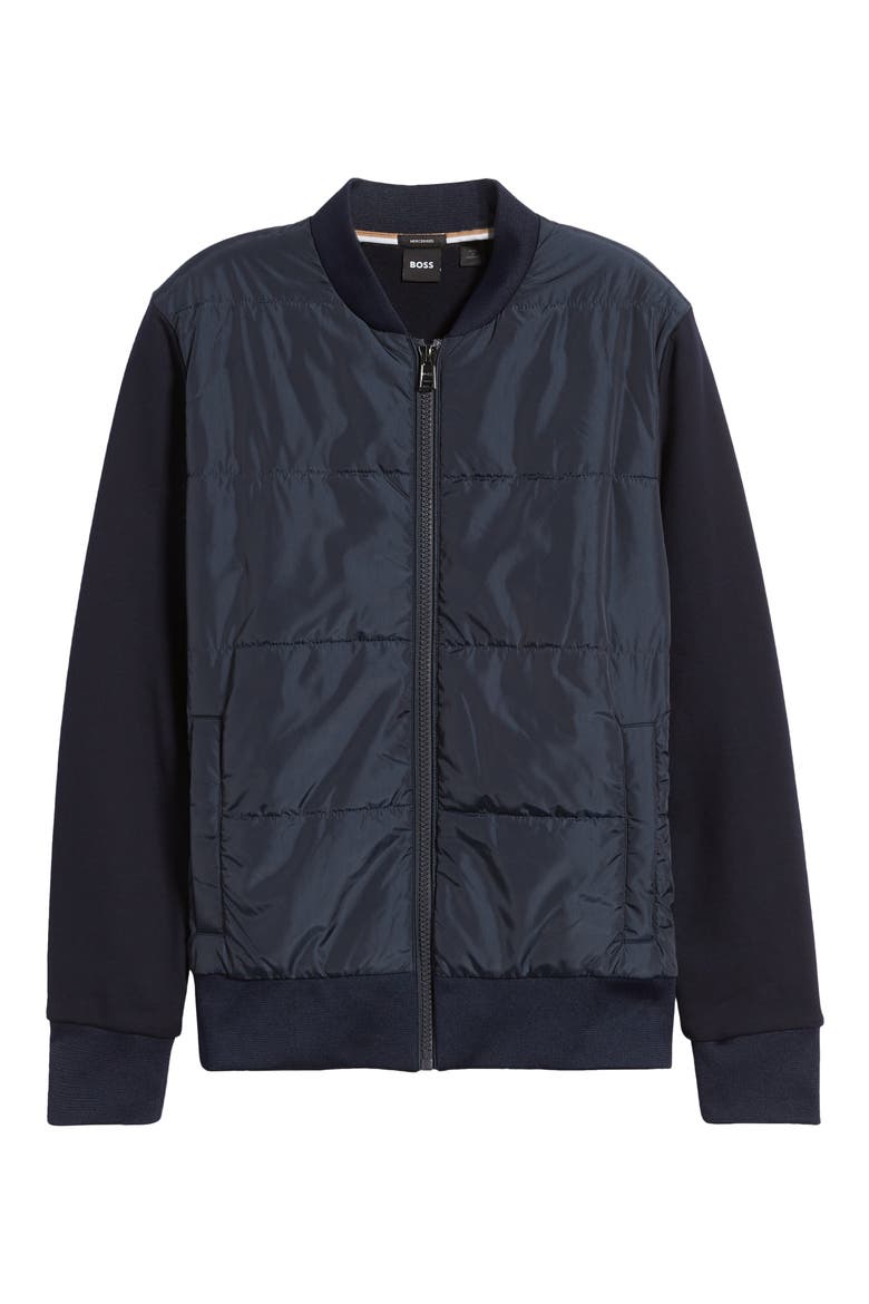 Men's Skiles Quilted Zip-Up Sweatshirt, Alternate, color, DARK BLUE