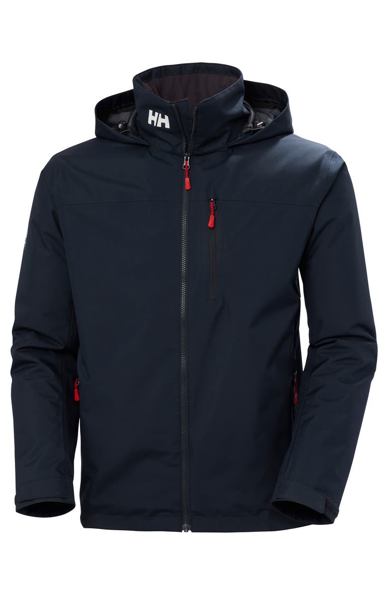 Helly Hansen Hooded Crew 2.0 Waterproof Midlayer Sailing Jacket, Alternate, color, Navy
