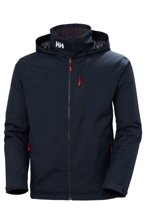 Helly Hansen Hooded Crew 2.0 Waterproof Midlayer Sailing Jacket In Navy