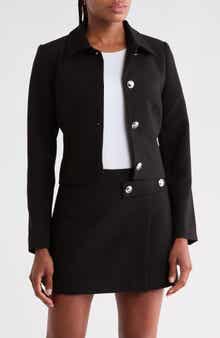 Buttoned Cropped Jacket