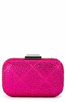 Olga Berg Keren Crystal Hotfix Frame Clutch