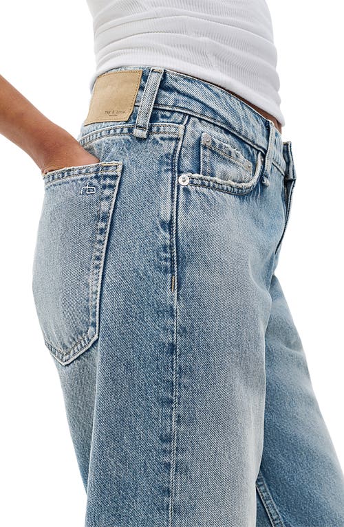 Rag & Bone /jean Saige Low Rise Wide Leg Jeans In Blue