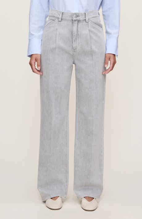 DL1961 Casie Pleated Mid Rise Wide Leg Jeans