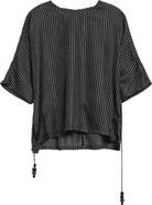 Max Mara Nordica Broken Stripe Silk Twill Top