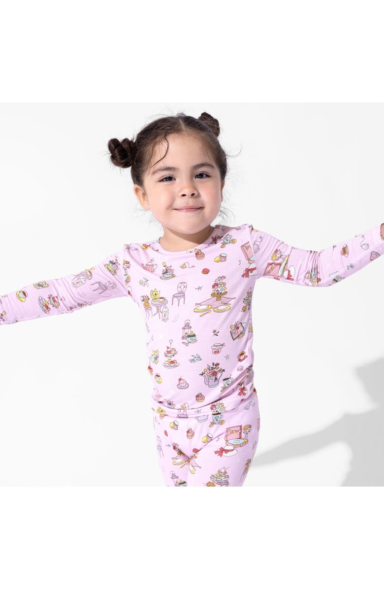 Bellabu Bear Kids' Tea Party Set of 2 Piece Pajamas, Alternate, color, Tea Party
