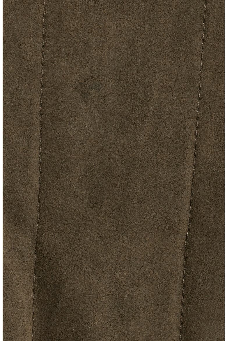 Faux Suede Quilted Vest, Alternate, color, COFFEE