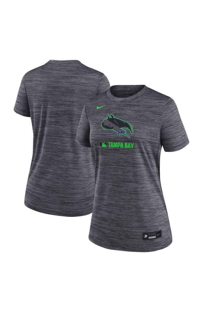 Nike Women's Nike Charcoal Tampa Bay Rays Authentic Collection City Connect Velocity Performance T-Shirt, Alternate, color,