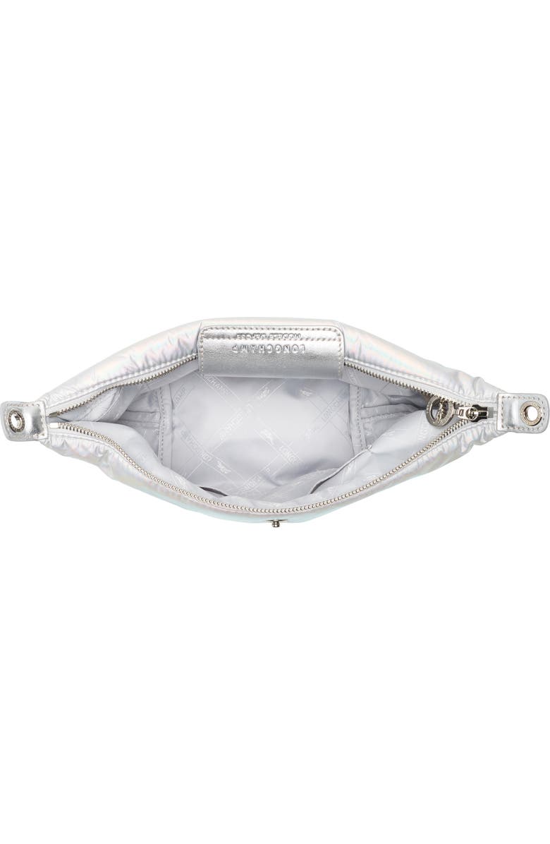 Longchamp Le Pliage Futuristic Crossbody Bag, Alternate, color, Silver