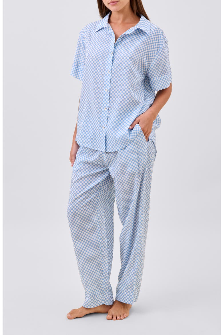 Anais Cotton Blend Pajamas, Alternate, color, CLEAR SKY