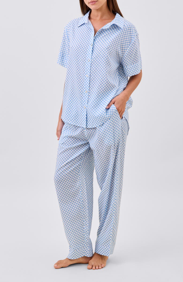 Papinelle Anais Cotton Blend Pajamas, Alternate, color, Clear Sky