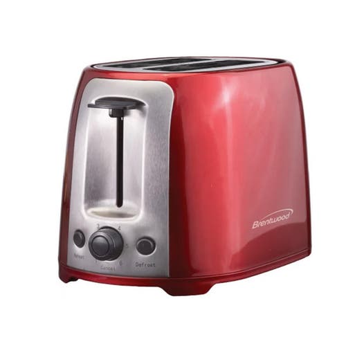 Brentwood 2 Slice Cool Touch Toaster Stainless Steel In Red
