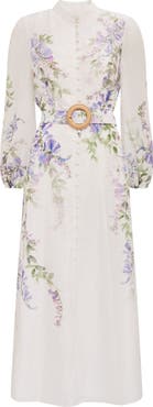 Ever New Sheridan Placement Print Long Sleeve Maxi Dress