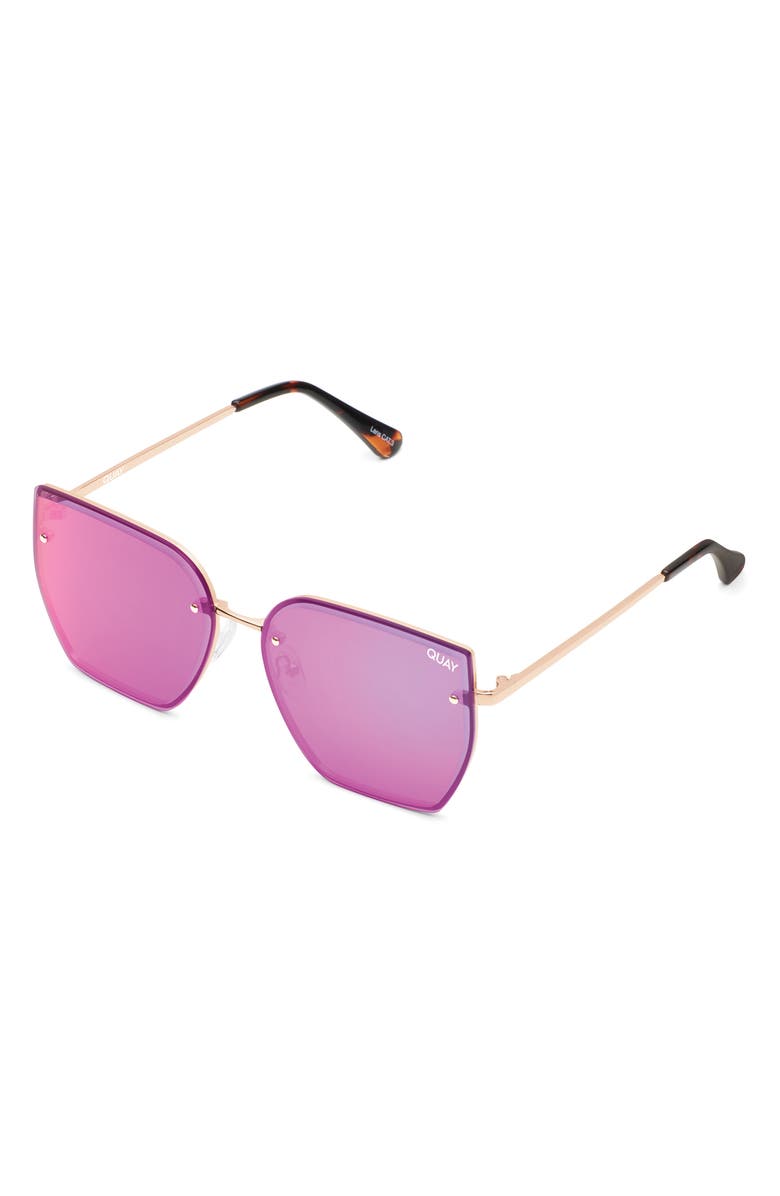 QUAY Around The Way 55mm Square Sunglasses, Alternate, color, 