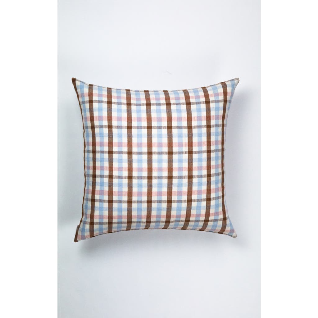 ARCHIVE NEW YORK ARCHIVE NEW YORK HANDWOVEN CLASSIC PLAID SQUARE COTTON THROW PILLOW