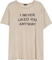 R13 I Never Like You Anyway Cotton & Cashmere Boyfriend T-Shirt