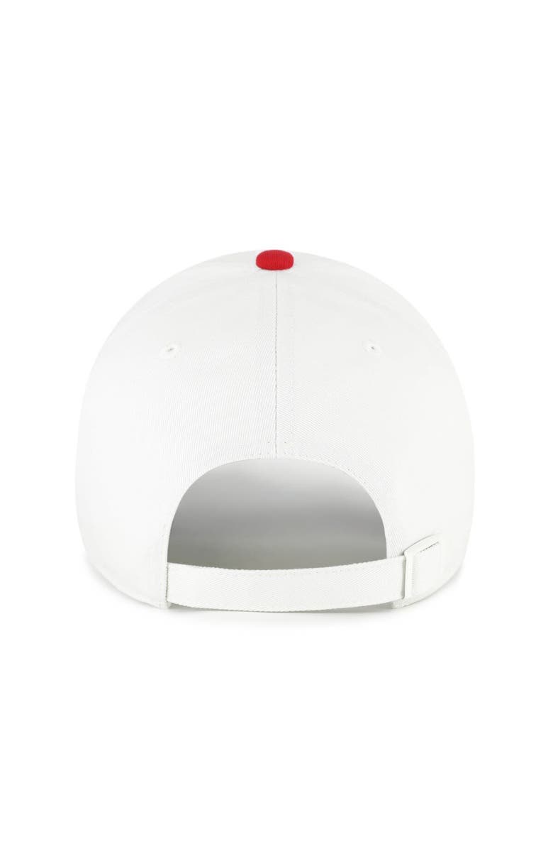'47 Unisex '47  White/Red Portland Fire Contemporary Two-Tone Clean Up Adjustable Hat, Alternate, color, White