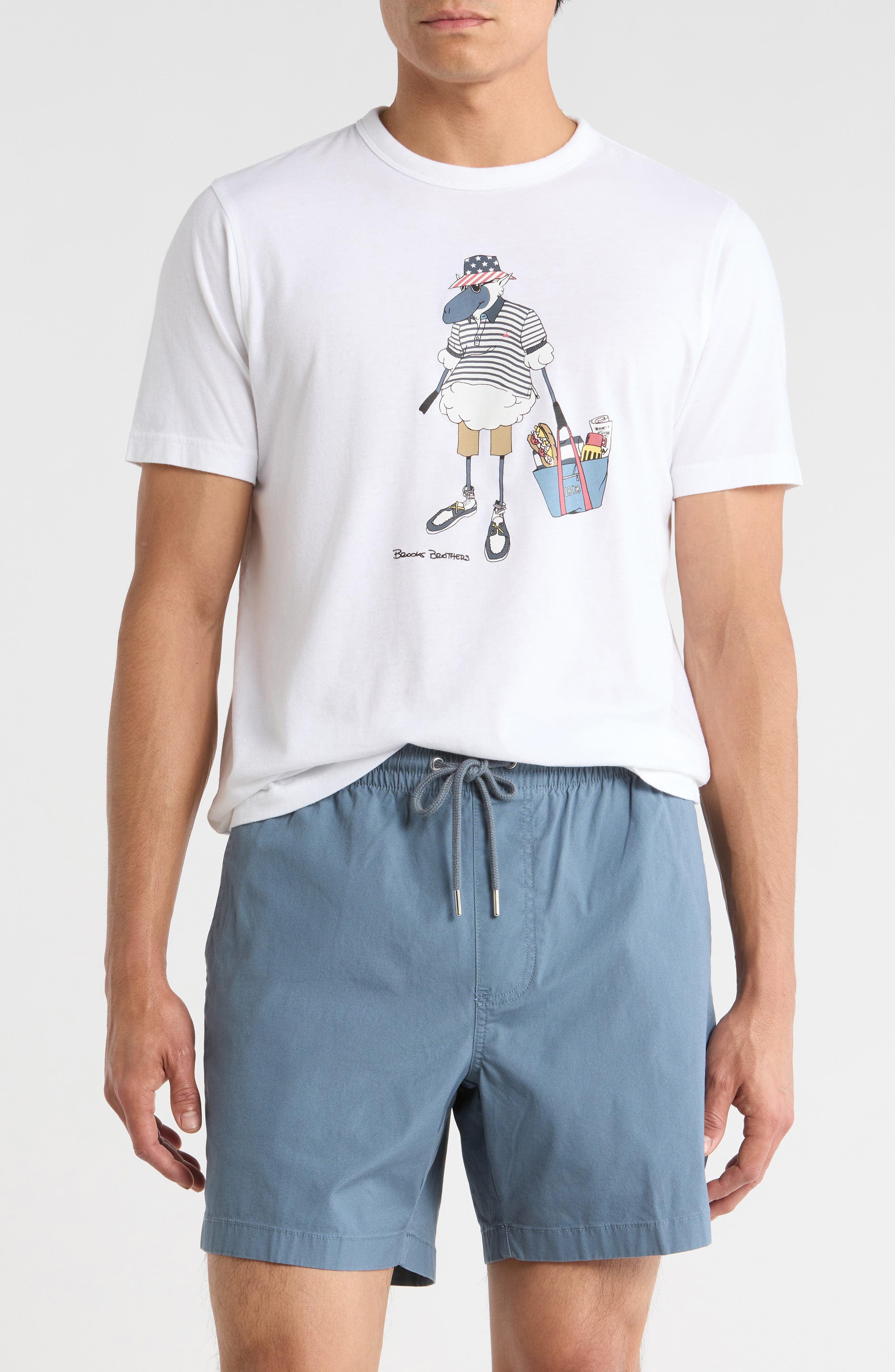 Brooks Brothers USA Henry Cotton Graphic T-Shirt