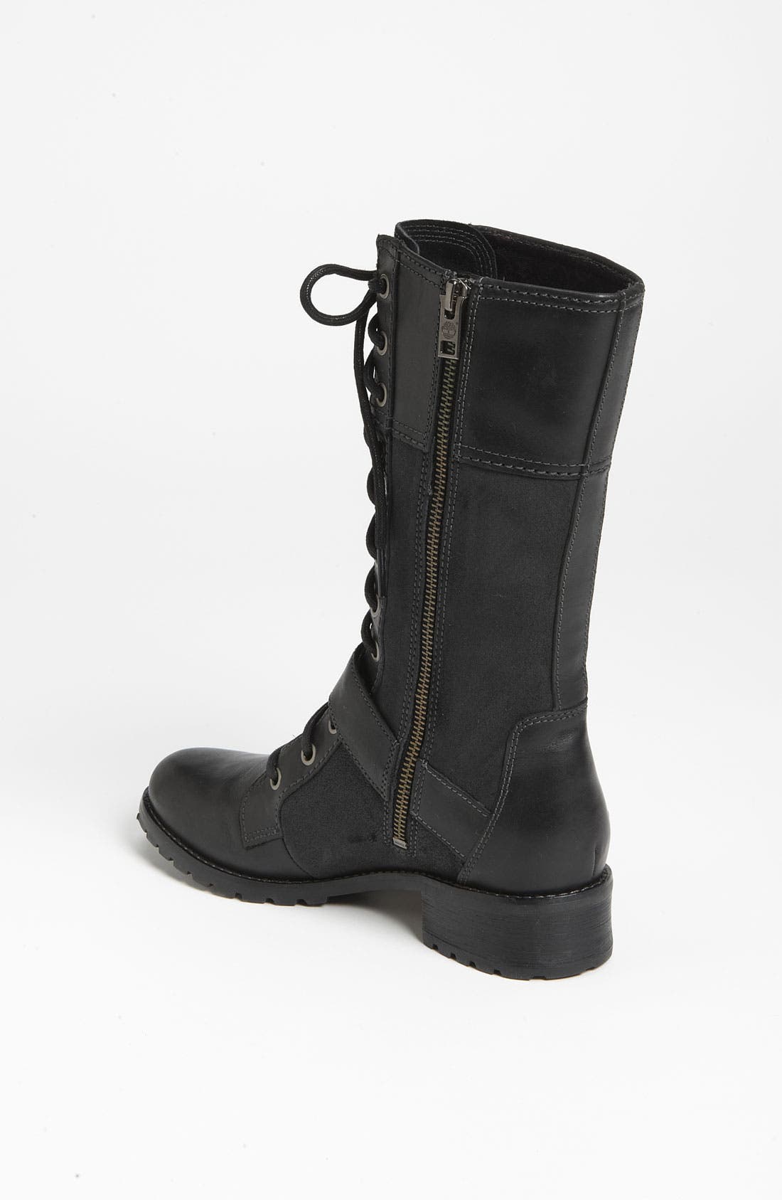 EARTHKEEPER BETHEL BUCKLE MID LACE BOOT, Alternate, color, BLACK