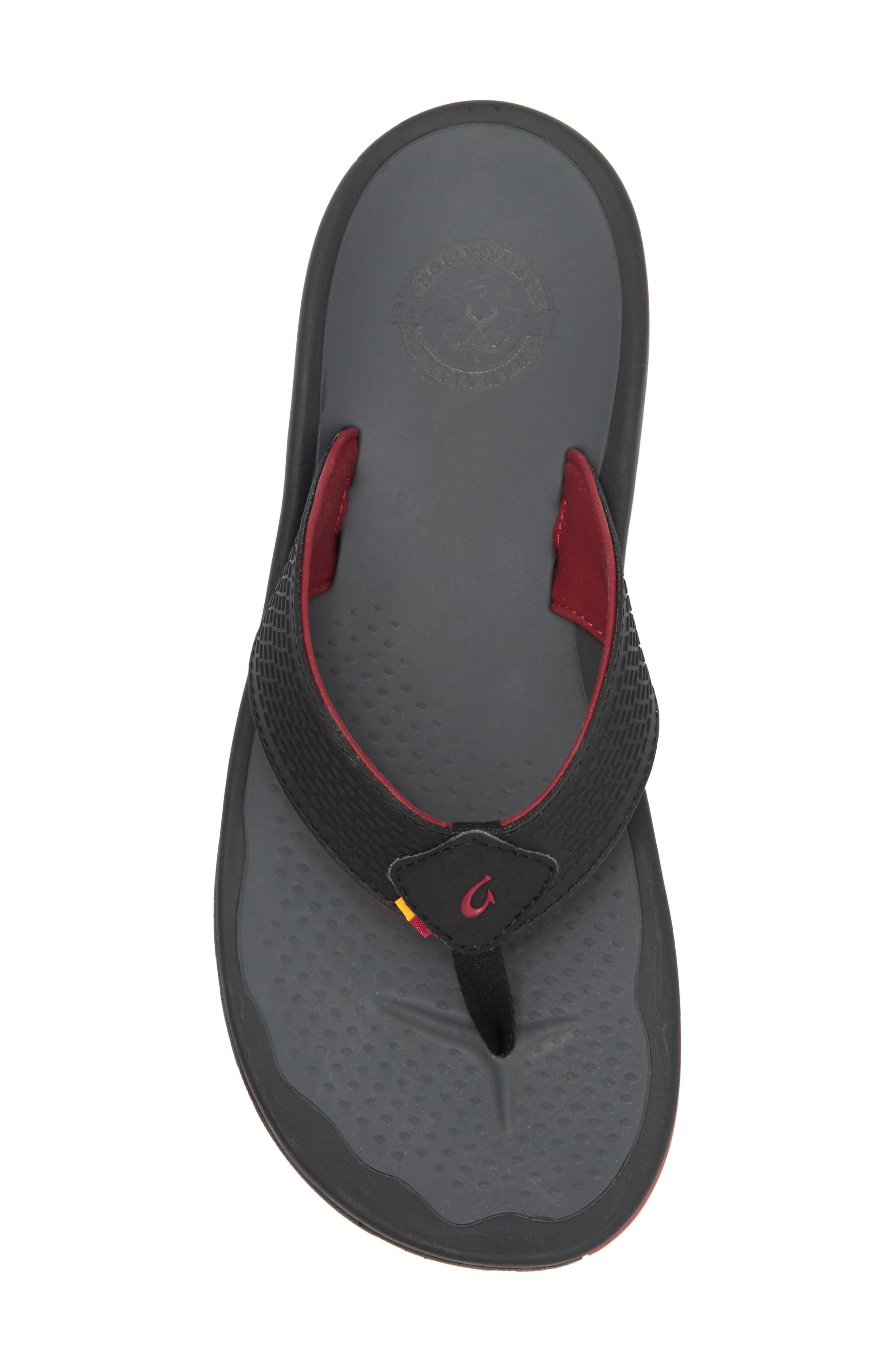 OluKai Imaka Flip Flop, Alternate, color, Black / Black