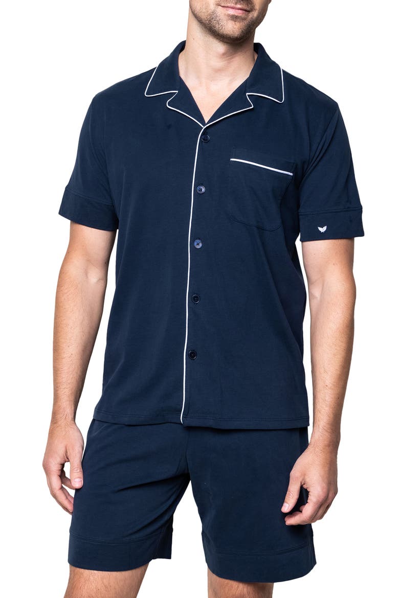Pima Cotton Short Set, Main, color, NAVY