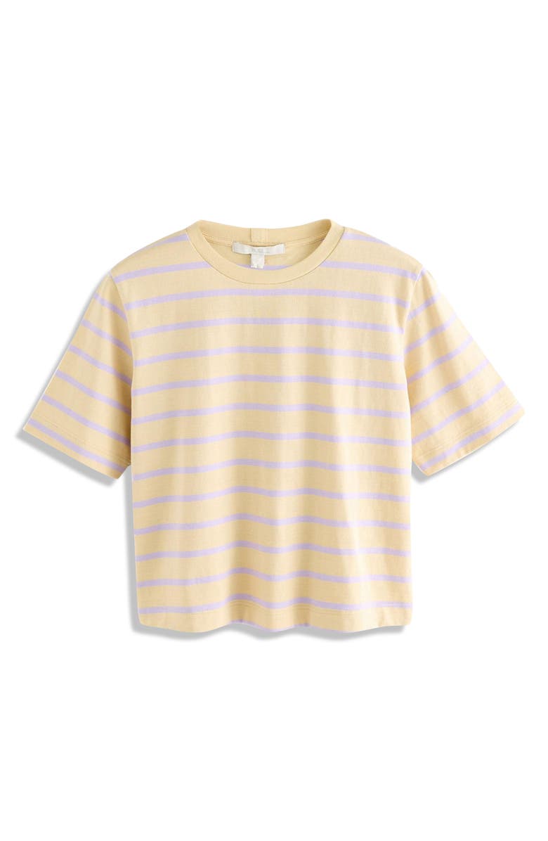 NEXT Stripe Boxy Cotton T-Shirt, Main, color, Purple