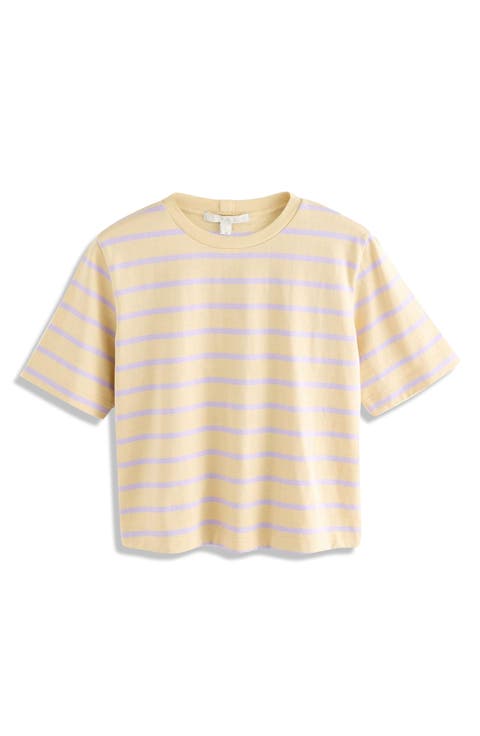 Stripe Boxy Cotton T-Shirt