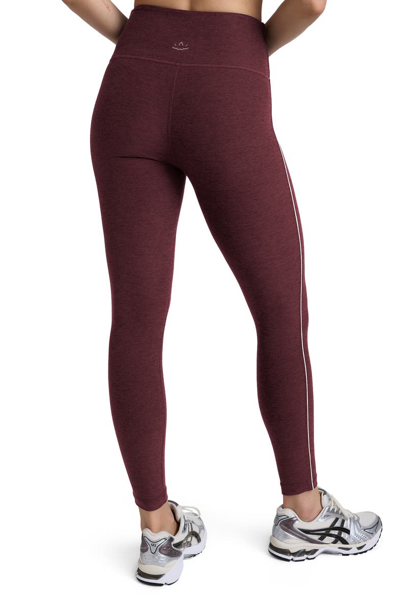 Space Dye High Waist Midi Leggings, Alternate, color, MIDNIGHT BURGUNDY HEATHER