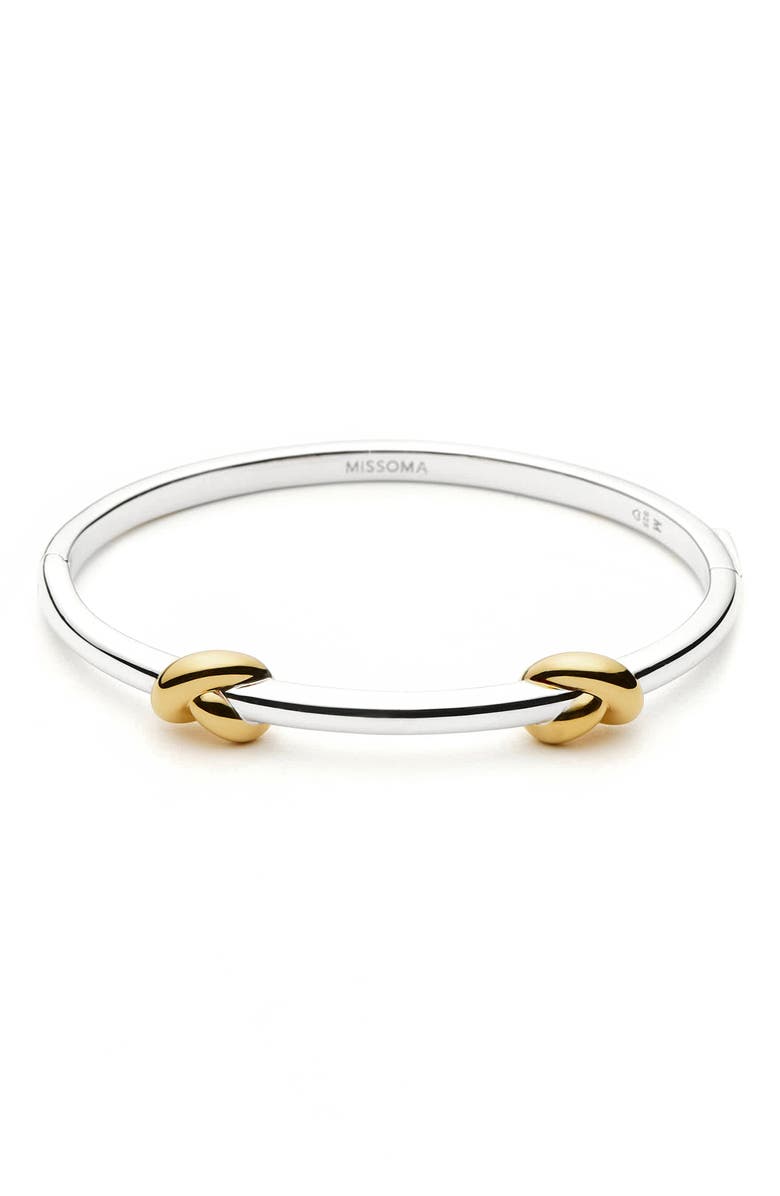 Missoma x Lucy Williams Knot Hinge Bangle, Main, color, Gold Plated / Silver Plated