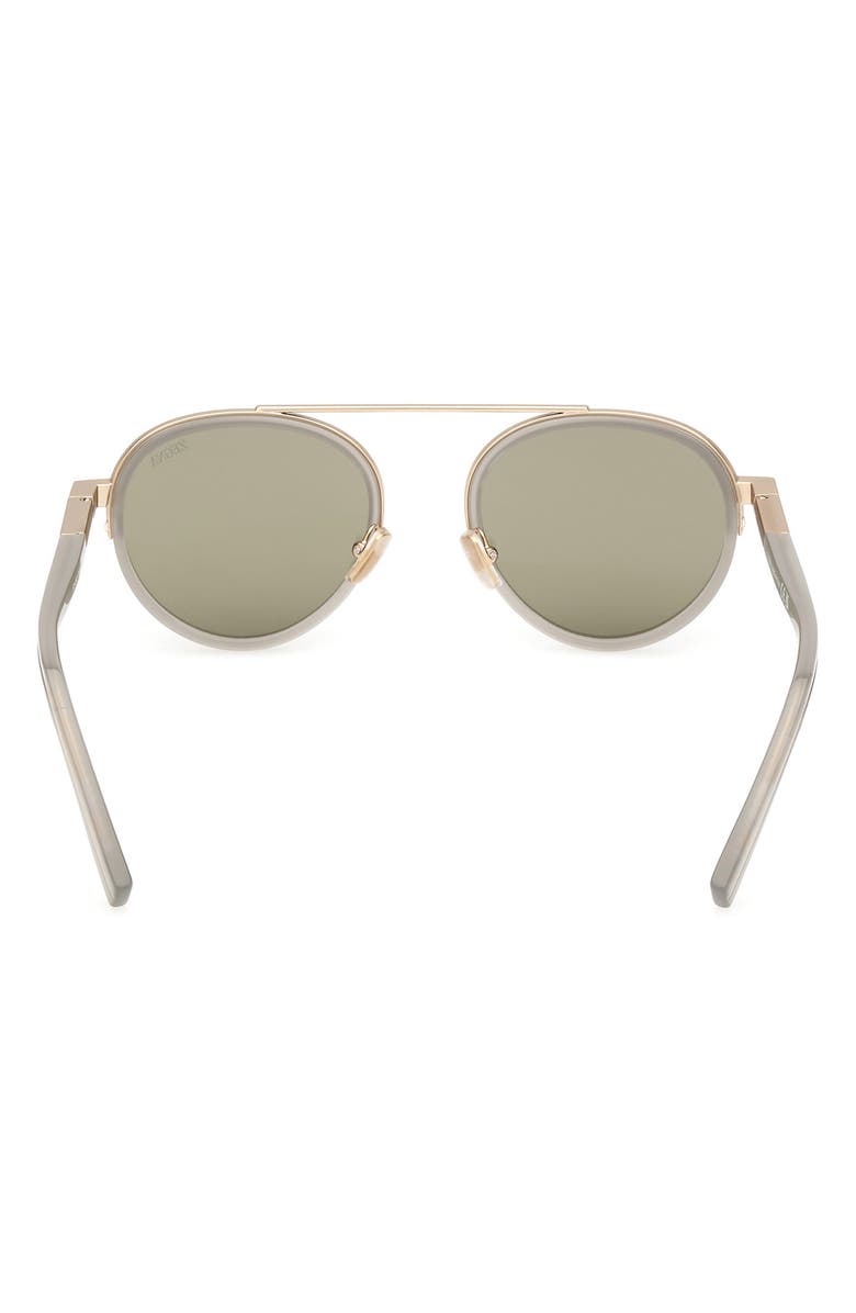 ZEGNA 51mm Round Sunglasses, Alternate, color, 