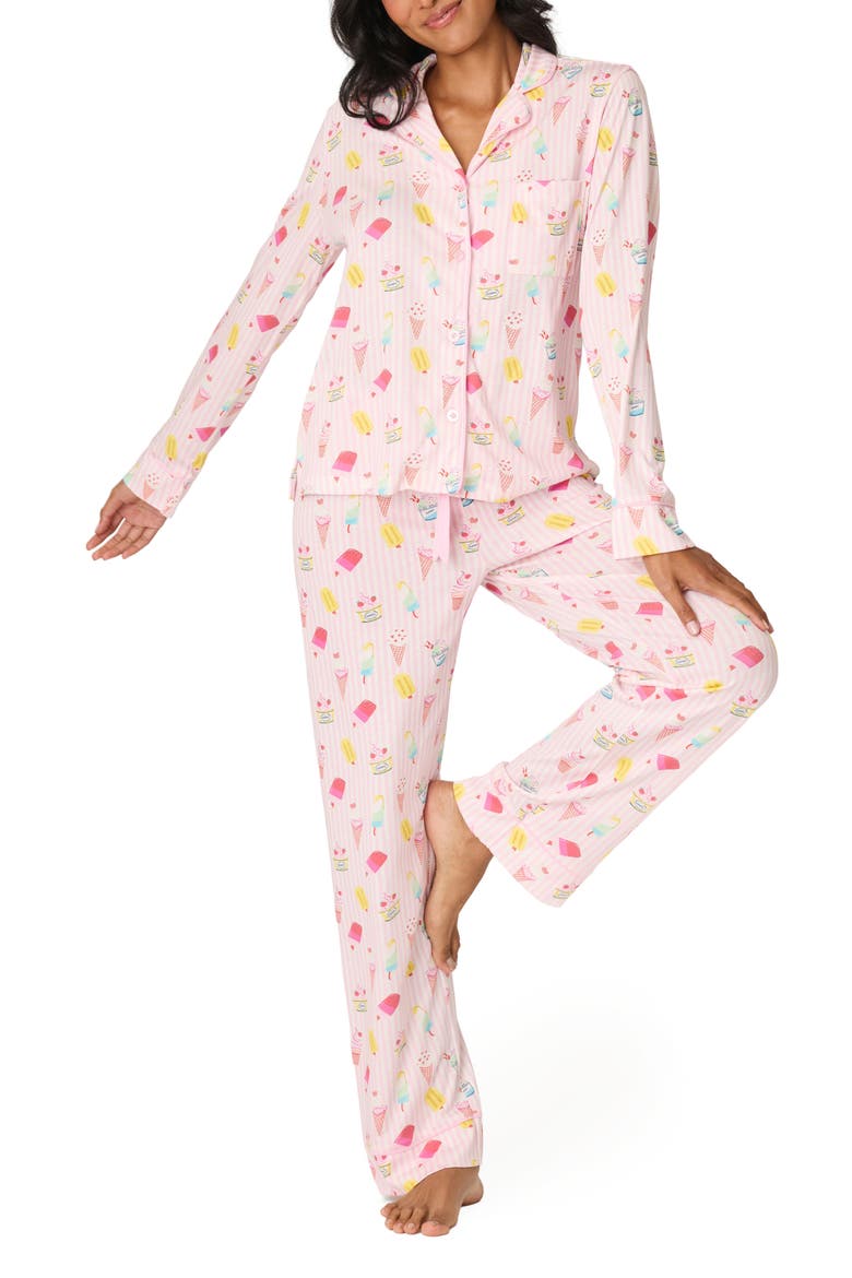 Playful Print Pajamas, Main, color, PINK MULTI