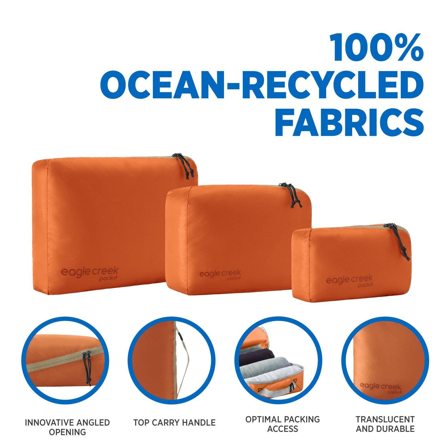 EAGLE CREEK Pack-It Isolate Cube Set XS/S/M, Alternate, color, Mandarin