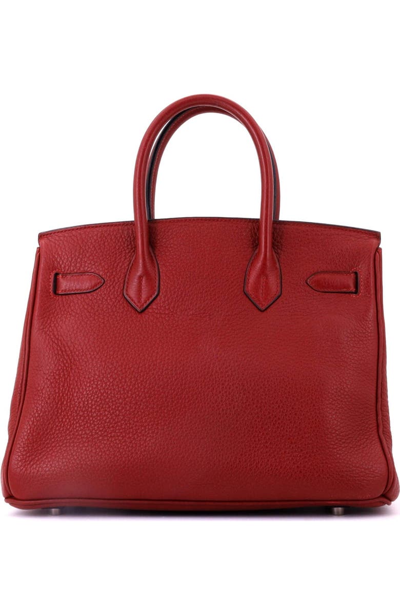 Pre-Owned Hermes Birkin Handbag Red Clemence with Palladium Hardware 30, Alternate, color, Rouge H