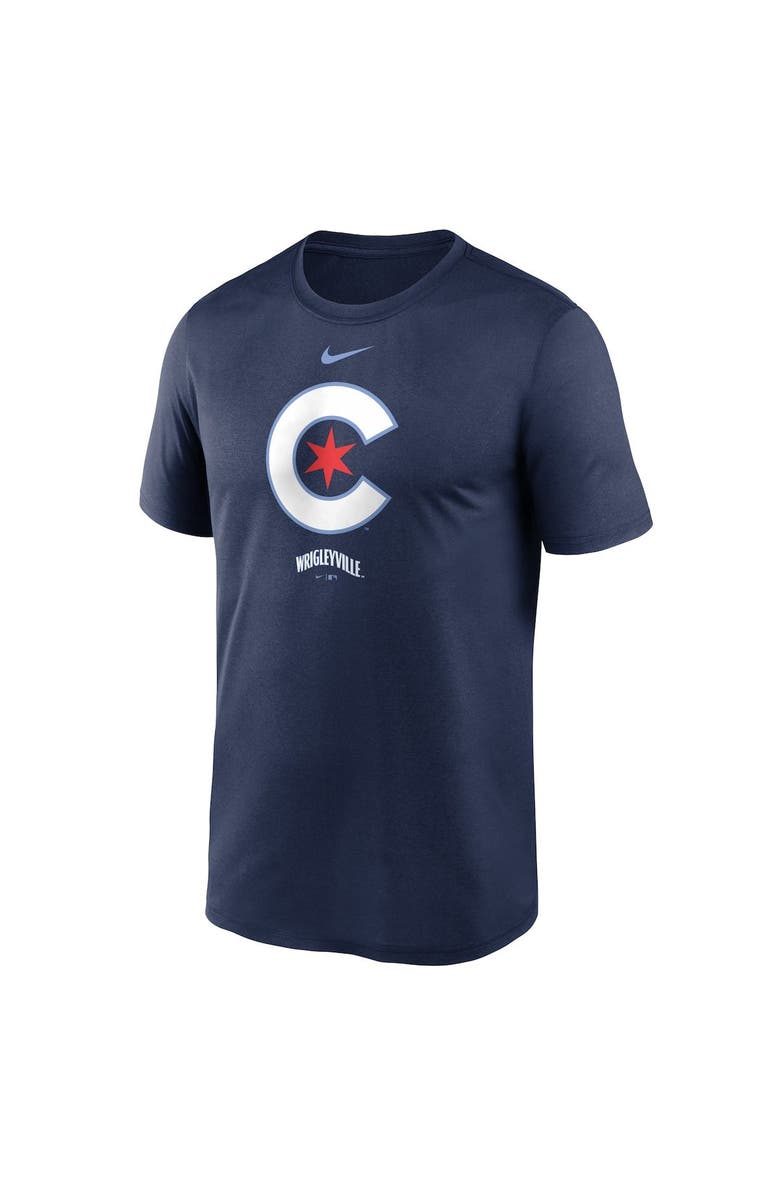 Nike Men's Nike Navy Chicago Cubs City Connect Logo T-Shirt, Alternate, color, 