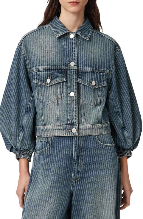 Luca Stripe Denim Jacket (Titan Blue)