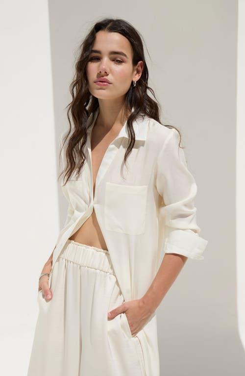 DELUC DELUC BELEL HIGH WAIST SATIN WIDE LEG PANTS