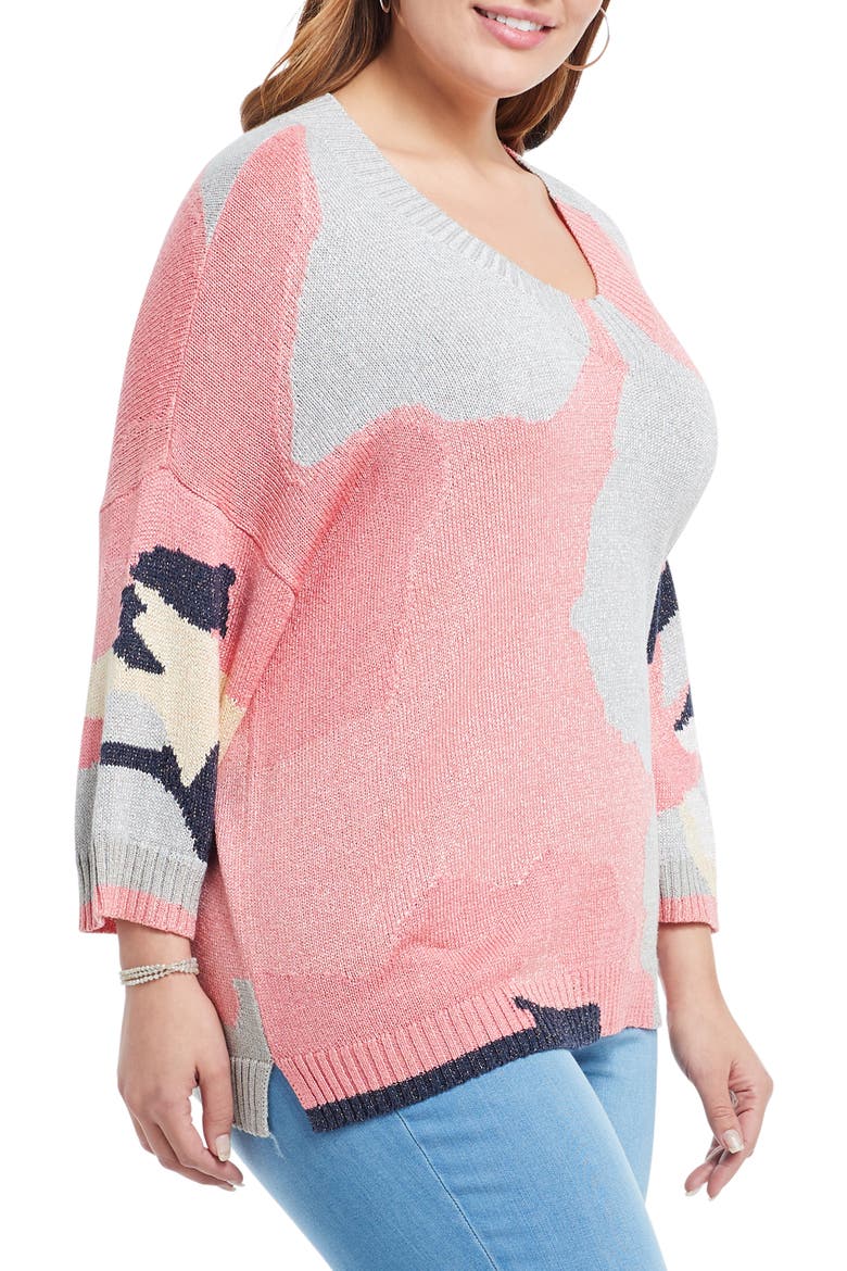 Citrus Splash Sweater, Alternate, color, PINK MULTI