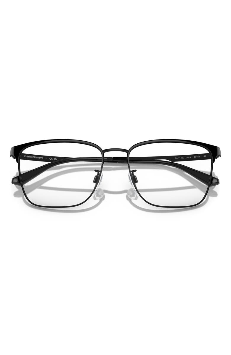Emporio Armani 56mm Optical Glasses, Alternate, color, Matte Black / Demo Lens