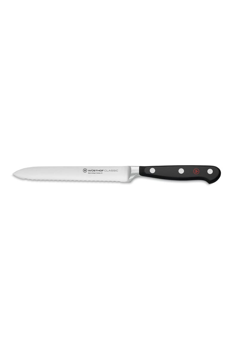 Classic Ikon 5-Inch Serrated Utility Knife, Main, color, BLACK