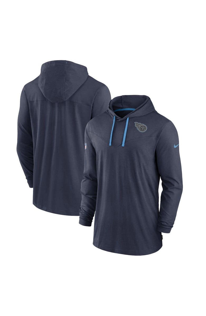 Nike Men's Nike Navy Tennessee Titans Sideline Pop Performance Pullover Long Sleeve Hoodie T-Shirt, Main, color, 