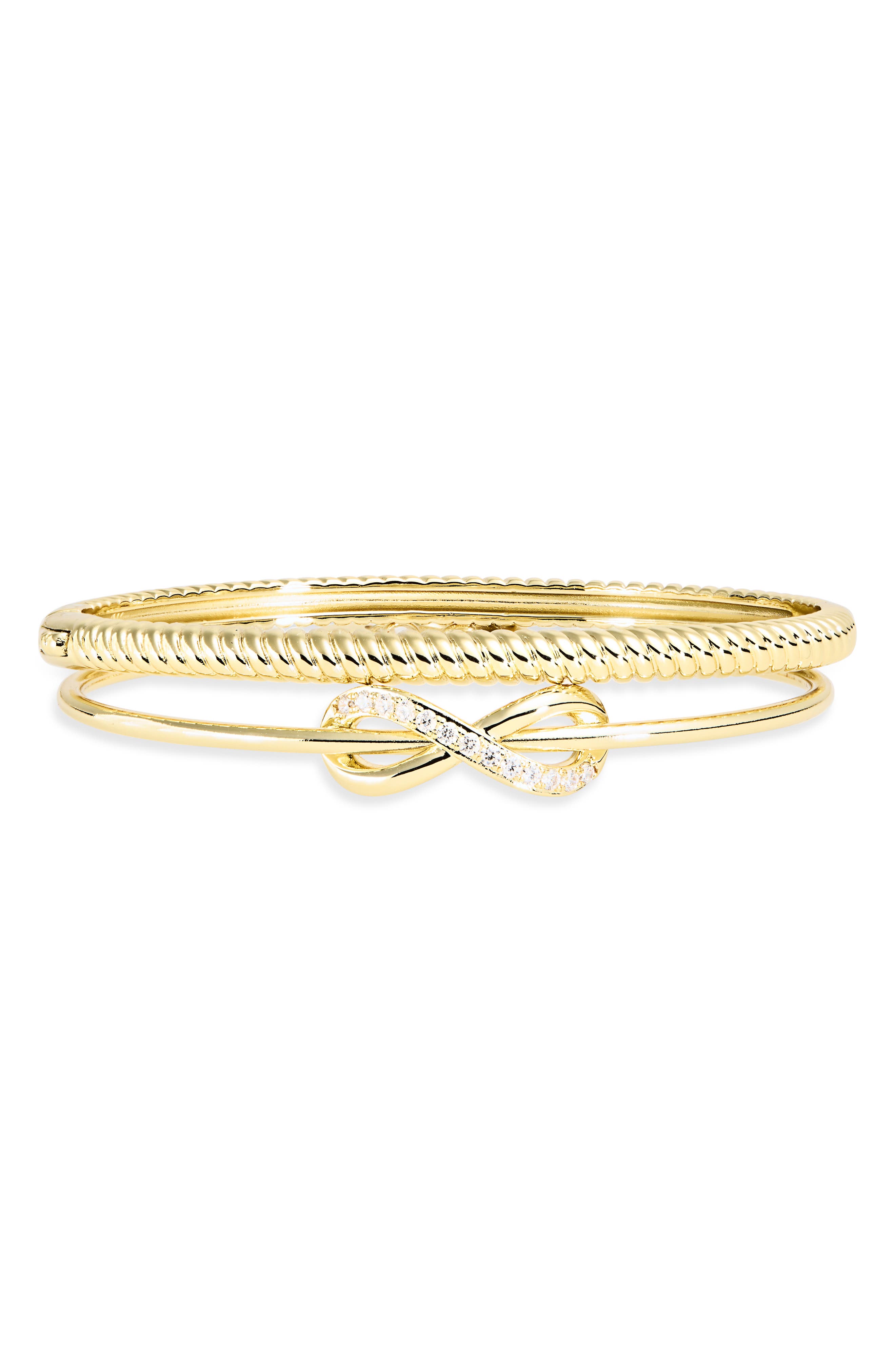 Argento Vivo Sterling Silver Set of 2 Infinity Bracelets