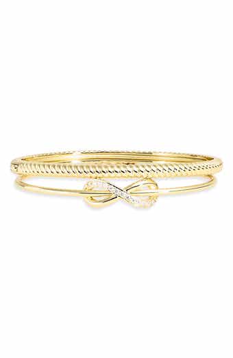 Argento Vivo Sterling Silver Set of 2 Infinity Bracelets
