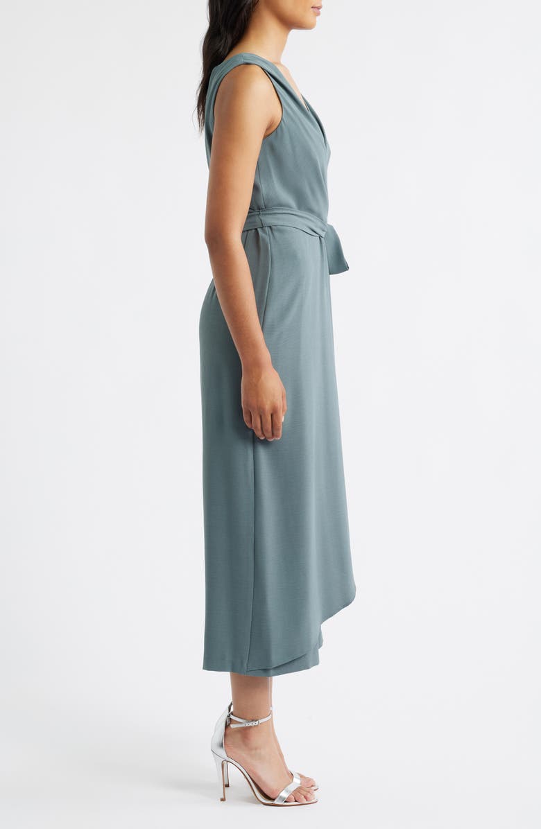 Connected Apparel Wrap Jumpsuit, Alternate, color, Moss