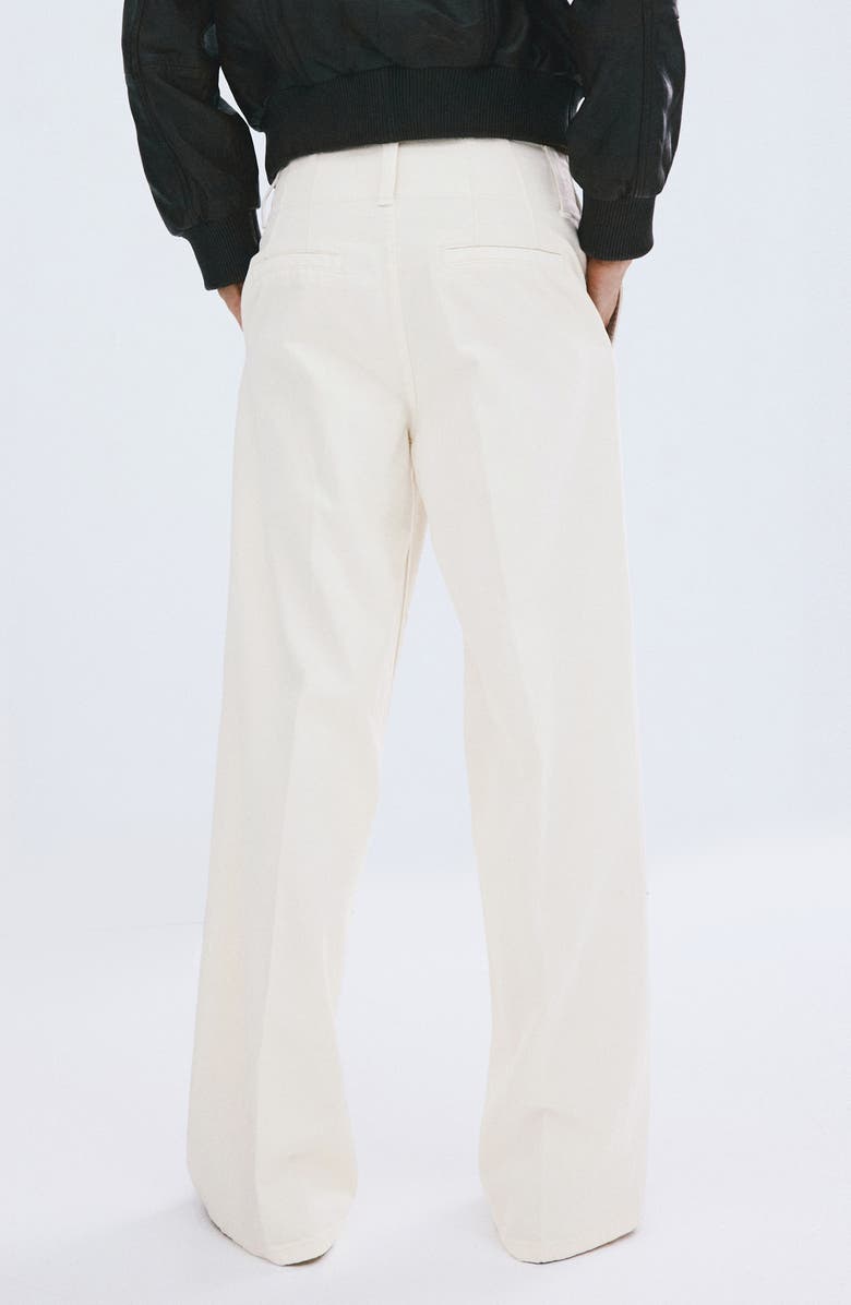 MANGO Mid Rise Wide Leg Trouser Jeans, Alternate, color, Off White