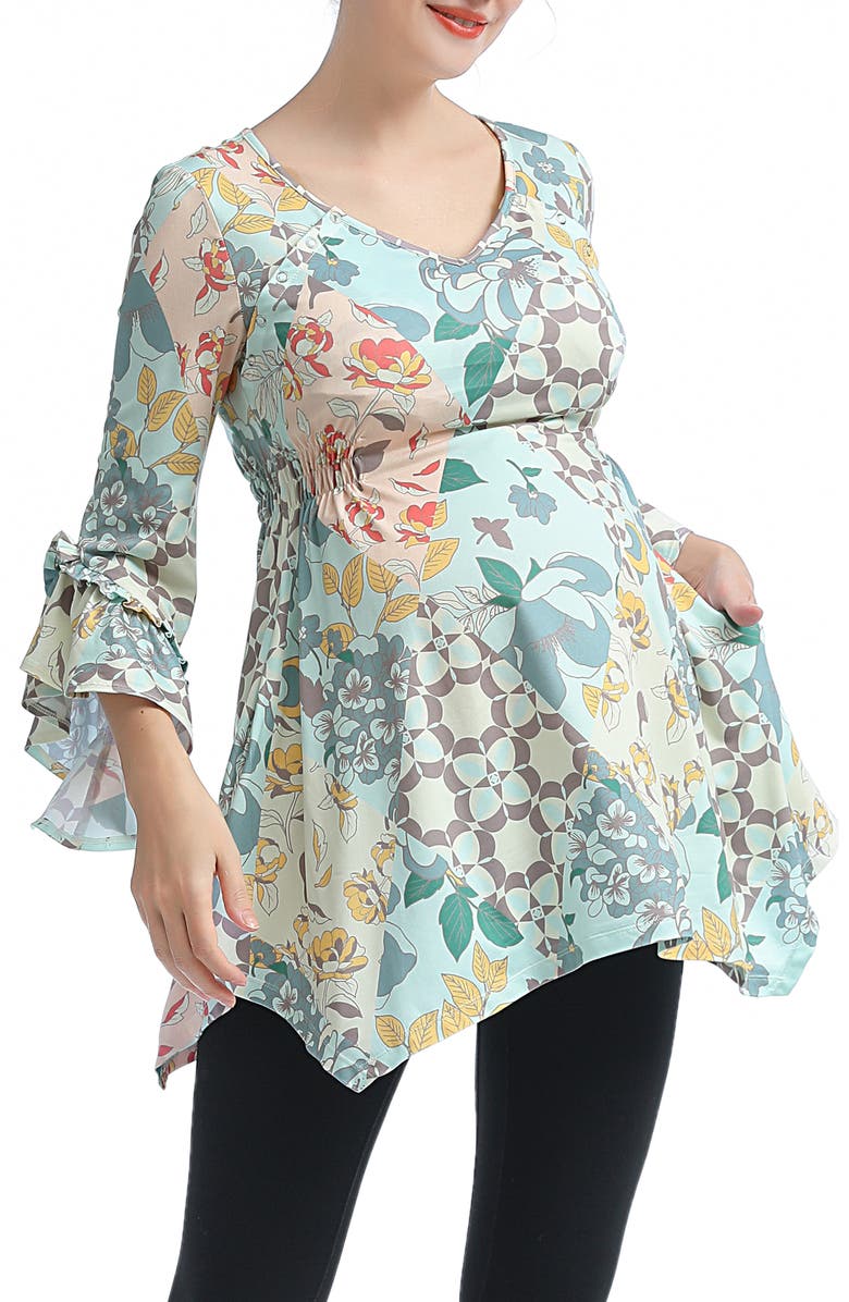 Kimi and Kai Sue Maternity/Nursing Tunic, Main, color, Multicolored